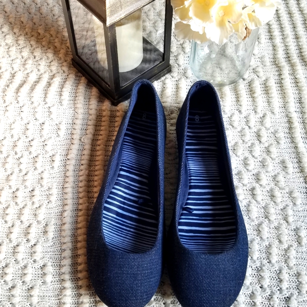 Time and Tru Denim Flats